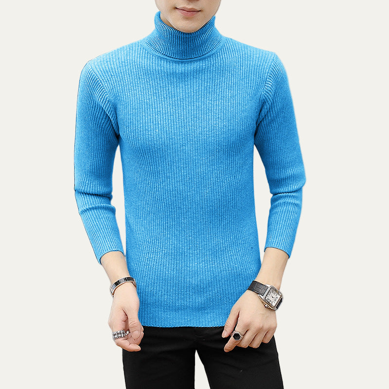 Men's Fit Ribbed Turtleneck Jumper Sweater