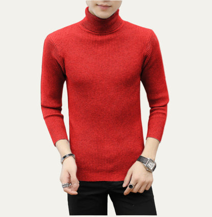 Men's Fit Ribbed Turtleneck Jumper Sweater