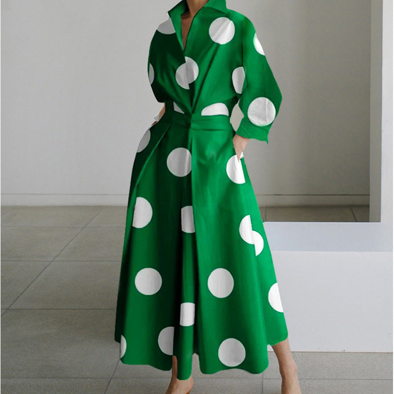 Chic V Neck Maxi Dress with Wrap Front Detail