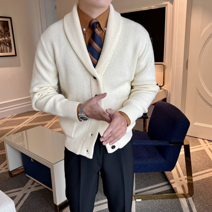Classic Men's Knitted Button Jacket - OutfitLondon