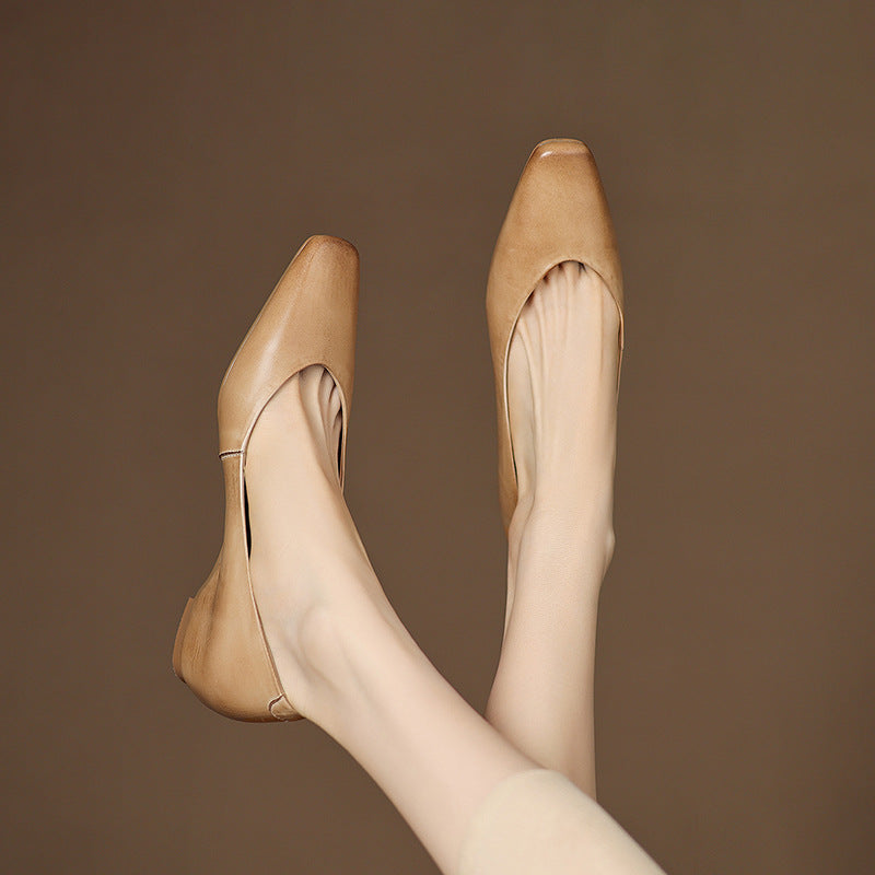Real Leather Ballet Shoes