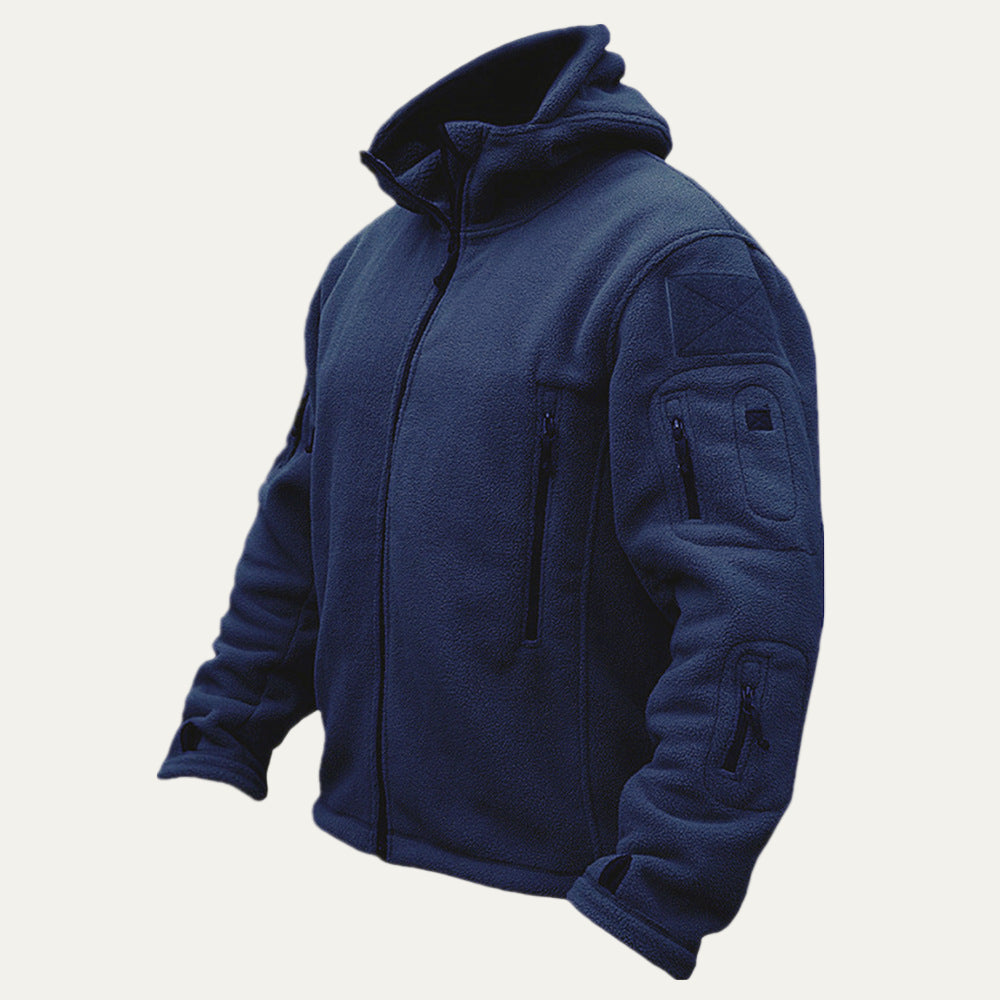 Men's Warm Waterproof Hoodie Fleece Jacket