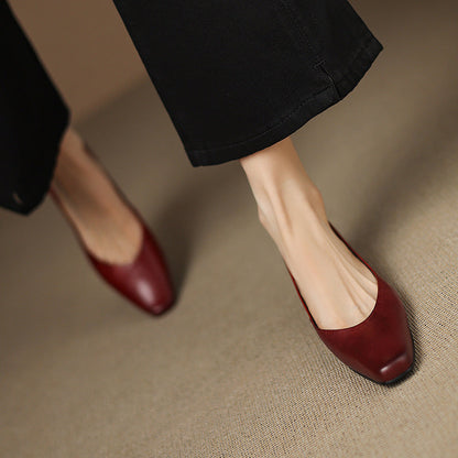 Real Leather Ballet Shoes