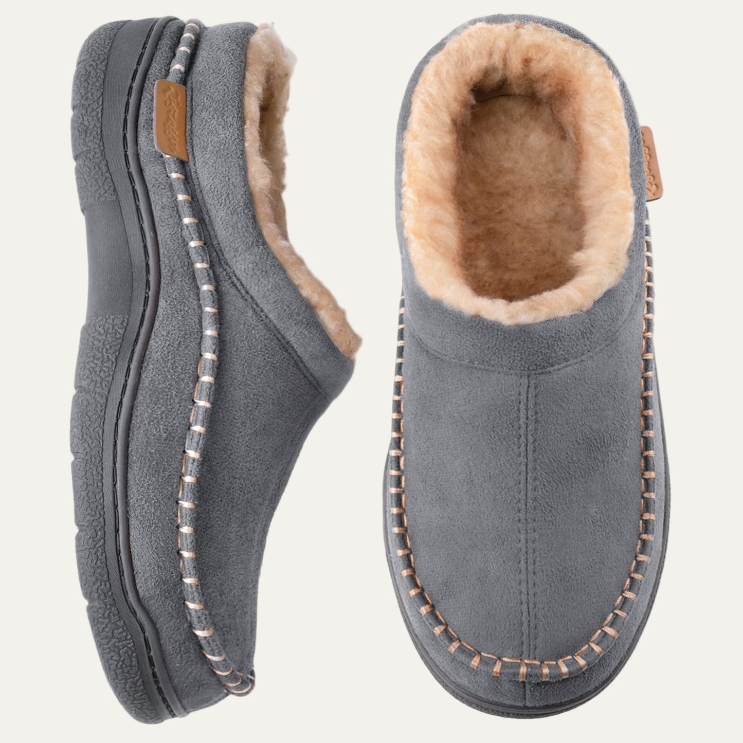Men's Soft Leather Indoor Moccasin Slippers