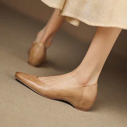 Real Leather Ballet Shoes
