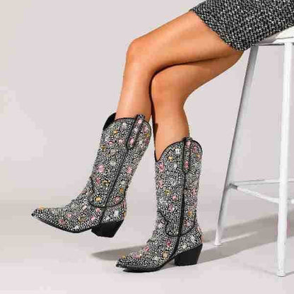 Fashionable Ankle Western Boots for Ladies - OutfitLondon