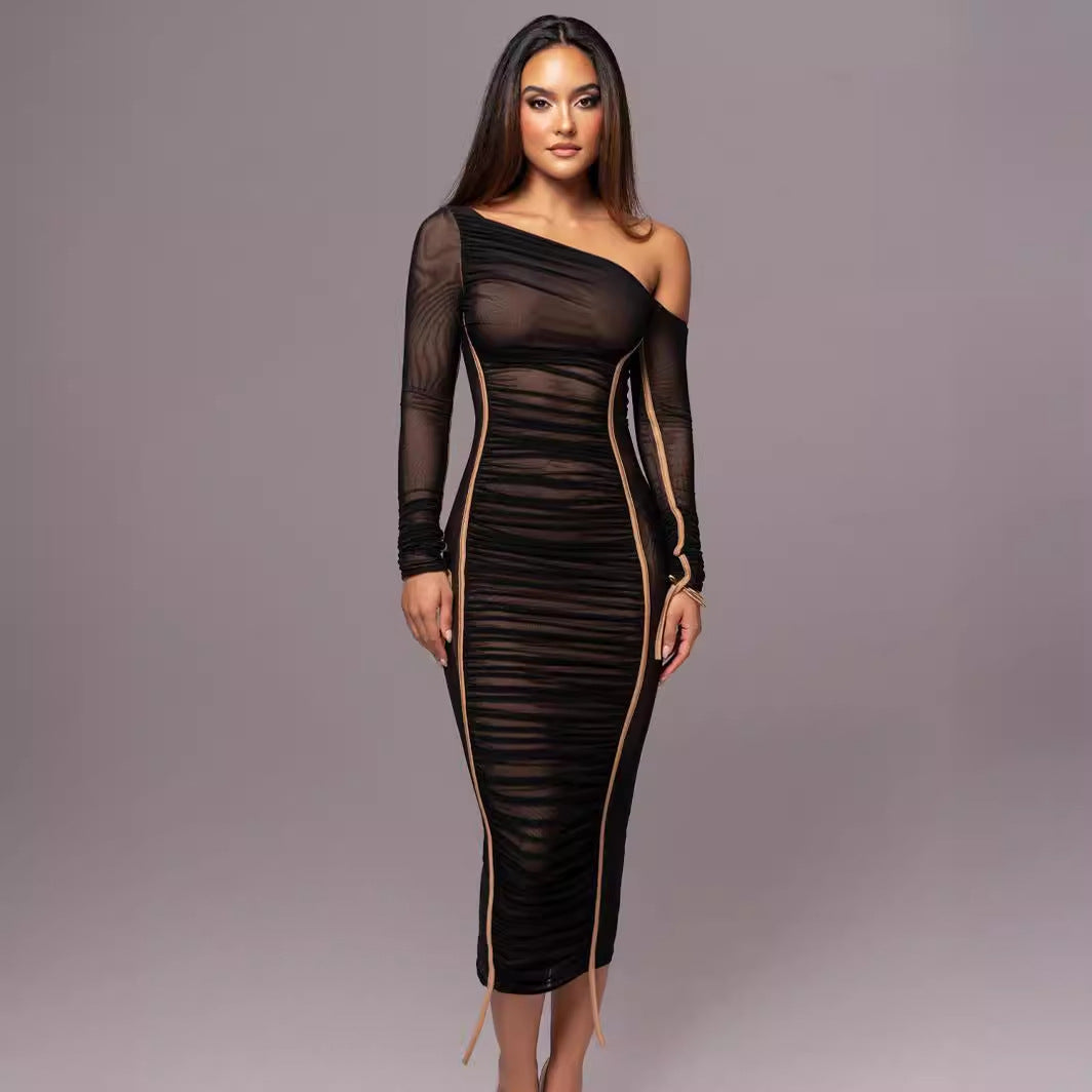 Fashionable Fit Bodycon Dress with Long Sleeves