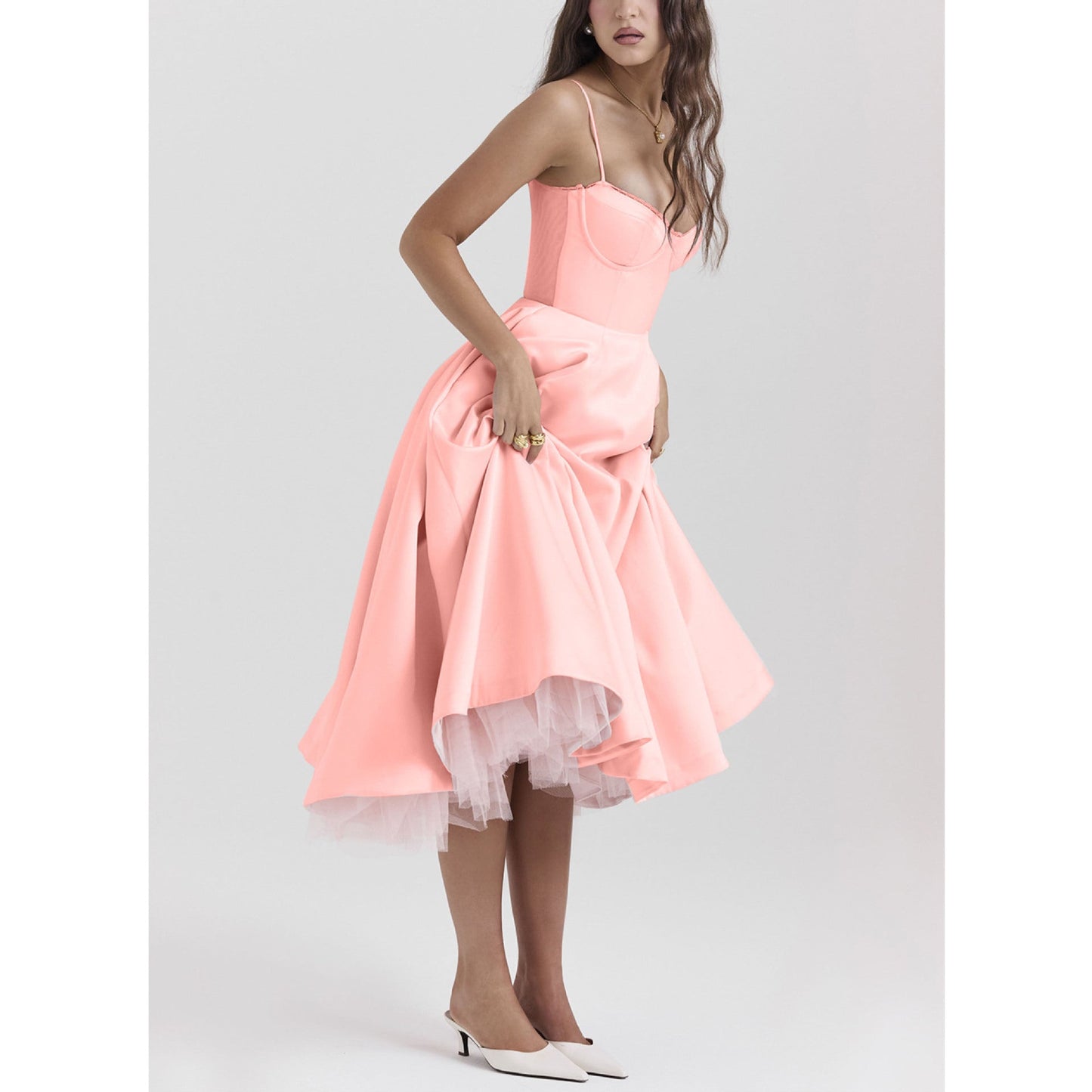 Loose Fit V Neck Summer Dress – Flowy Ruffled Skirt