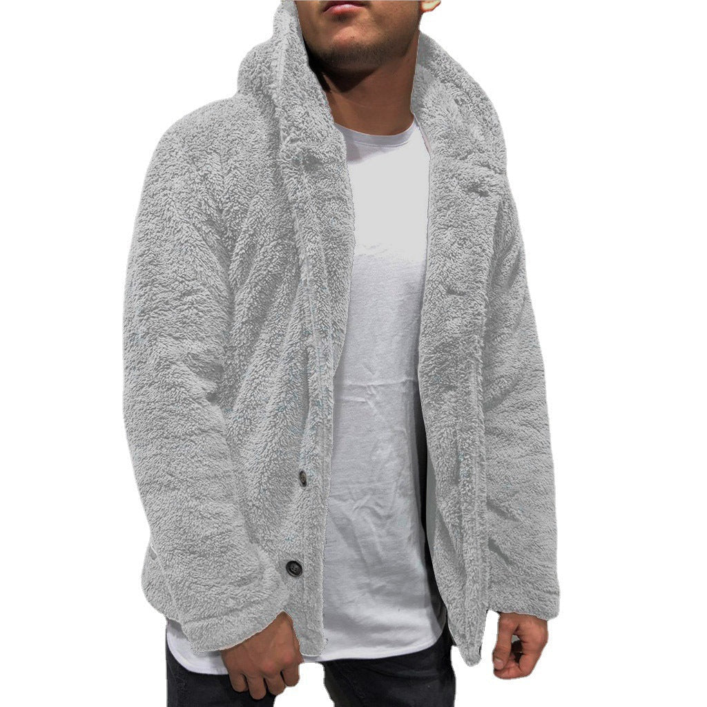 Soft Teddy Jacket with Big Collar