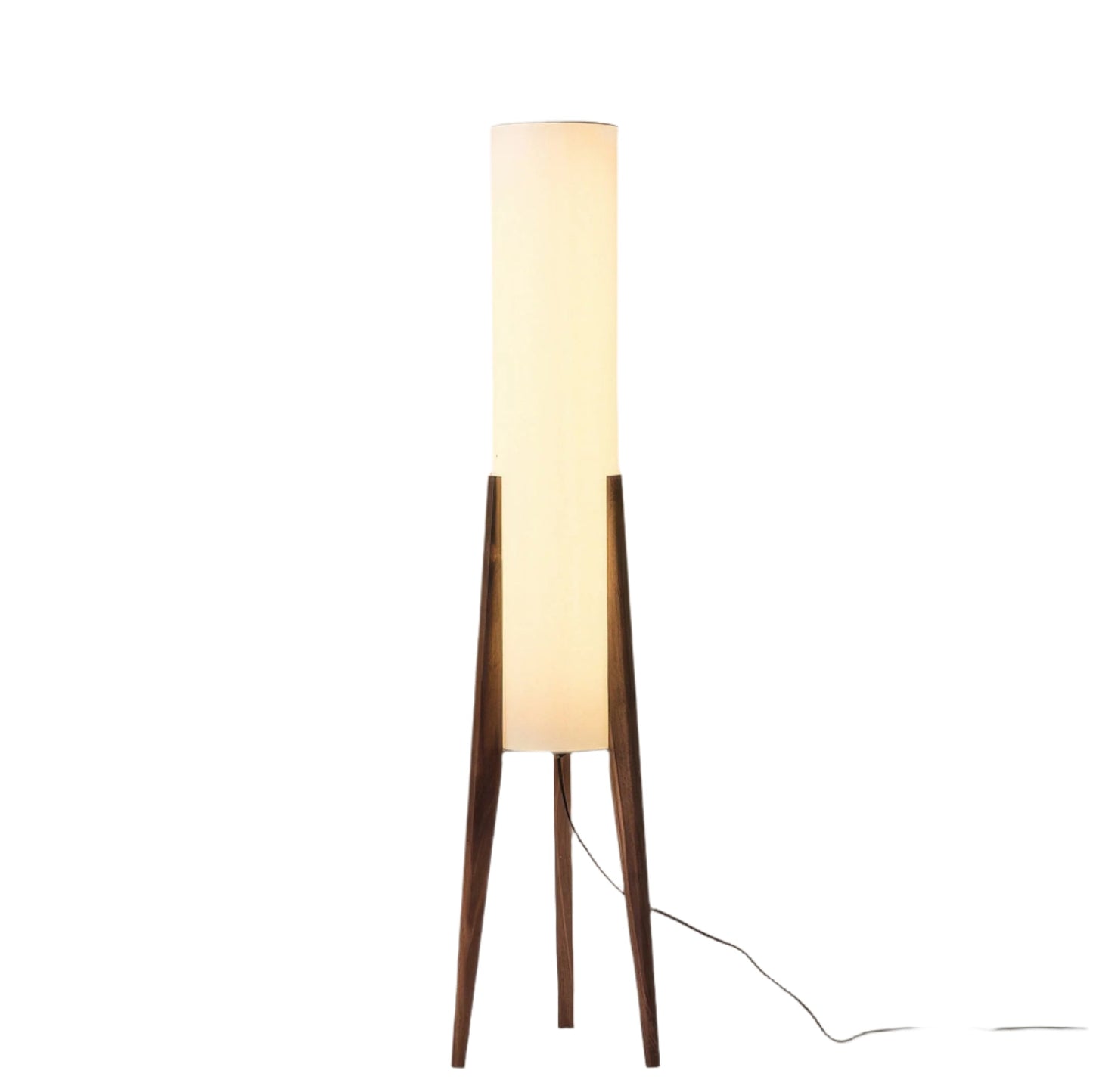 Country Wood Table Lamp with Cream Shade