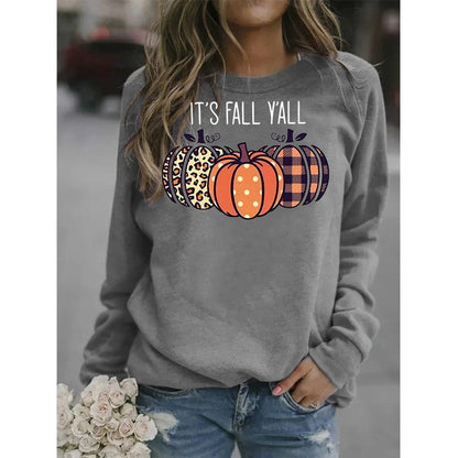 Autumn Seasonal Pumpkin Print Hoodie