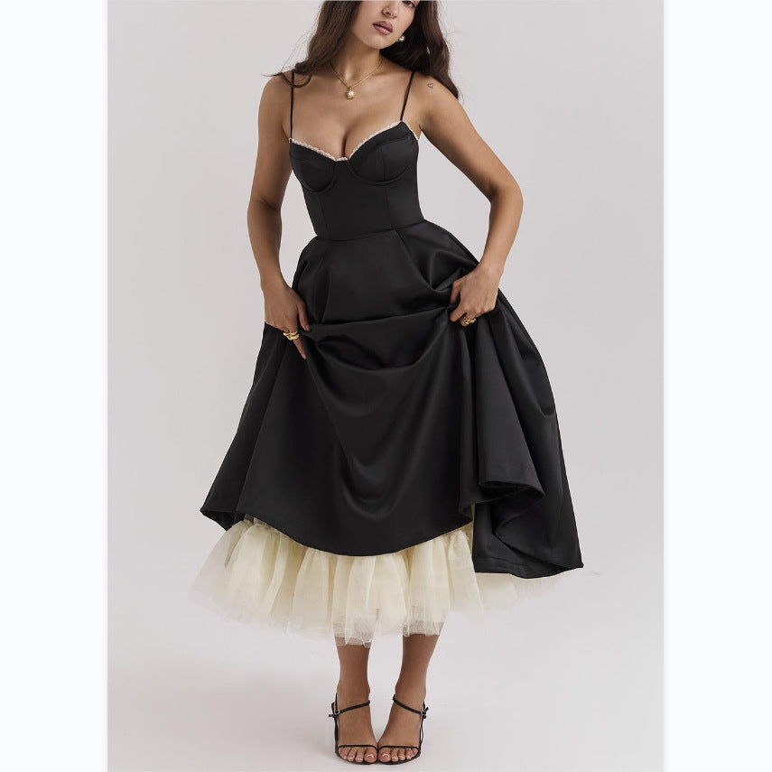 Loose Fit V Neck Summer Dress – Flowy Ruffled Skirt
