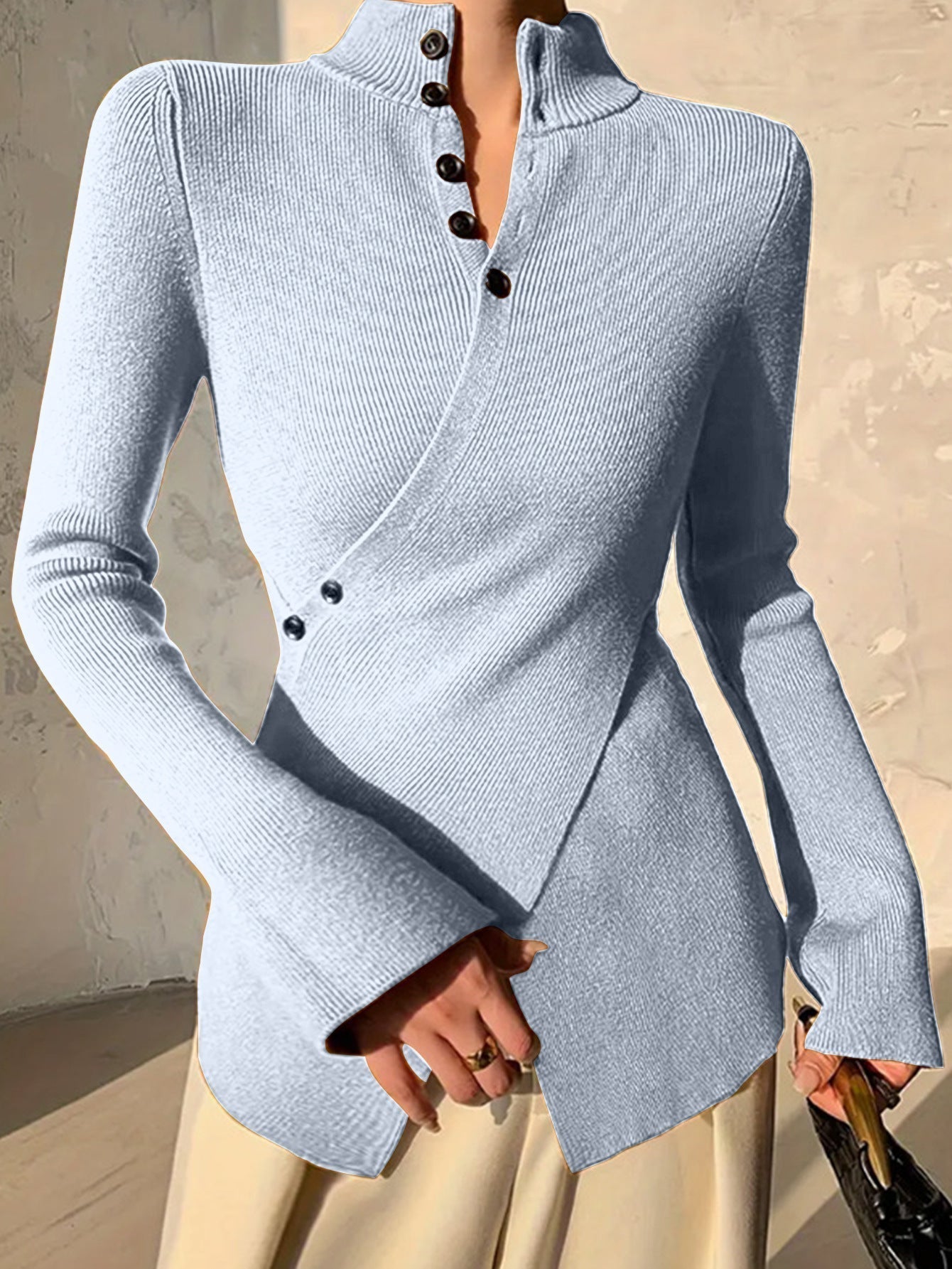 Soft Oversized Women's Wrap Sweater