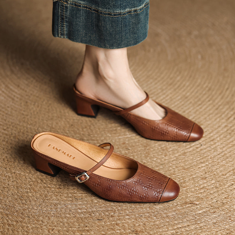 Authentic Leather Slide Shoes - OutfitLondon