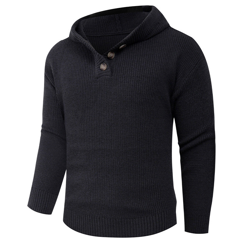 Men's Chunky Knit Hoodie Sweater