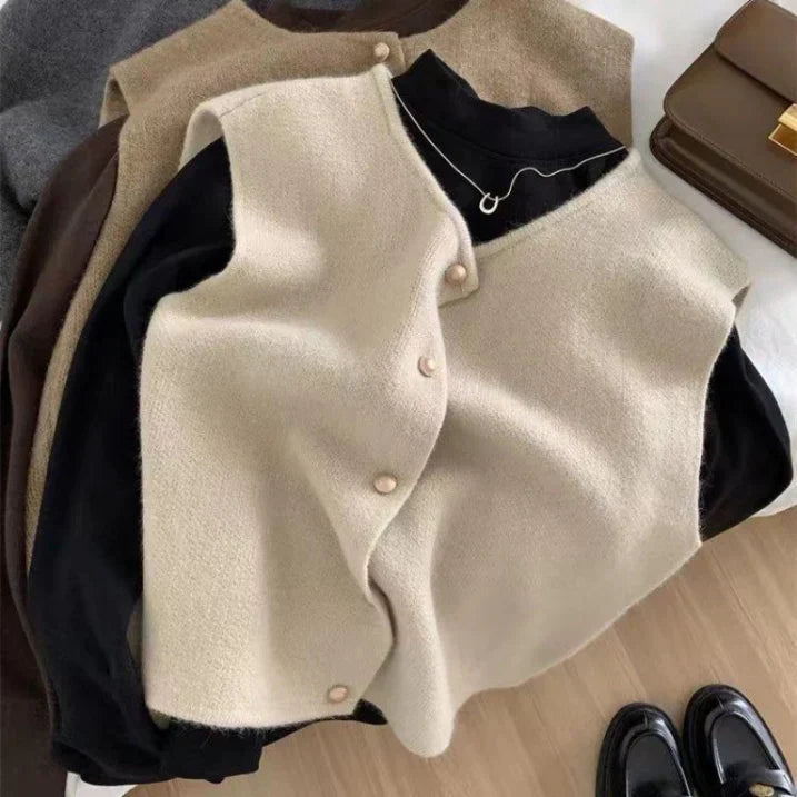 Warm Thick Knit Vest for Women