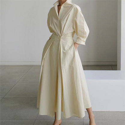 Chic V Neck Maxi Dress with Wrap Front Detail