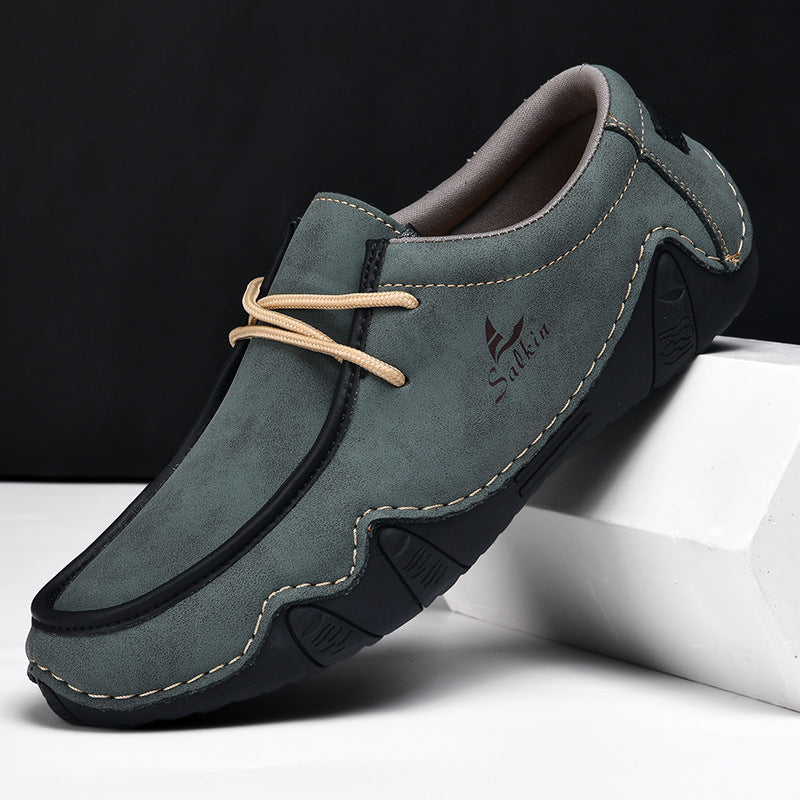 Luxury Brown Leather Slip On Shoes