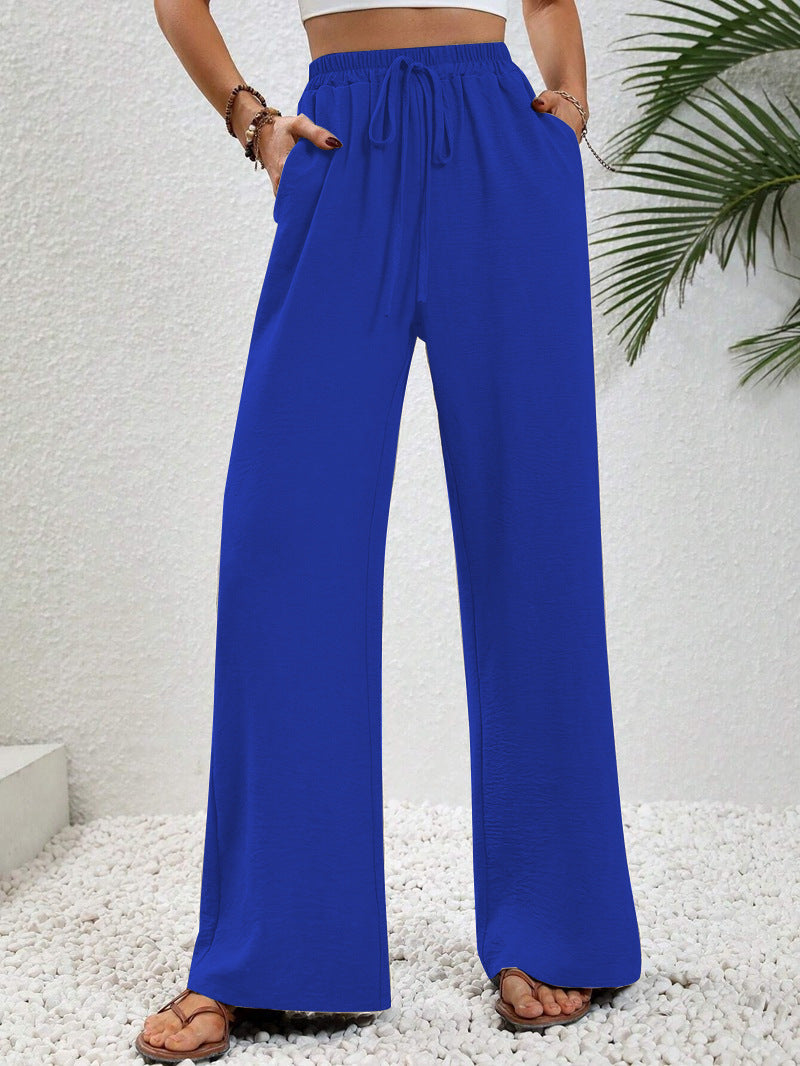 Relaxed Fit Elastic Waist Pants