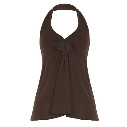 Relaxed Fit Summer Halter Neck Top