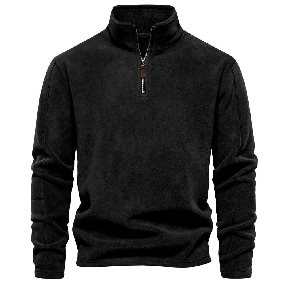 Cozy Mens Thick Half Zip Fleece Pullover Sweater