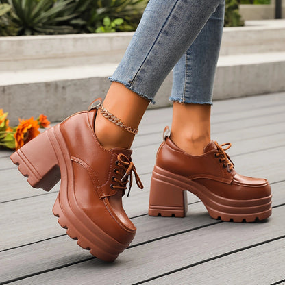 Elevated Block Heel Shoes