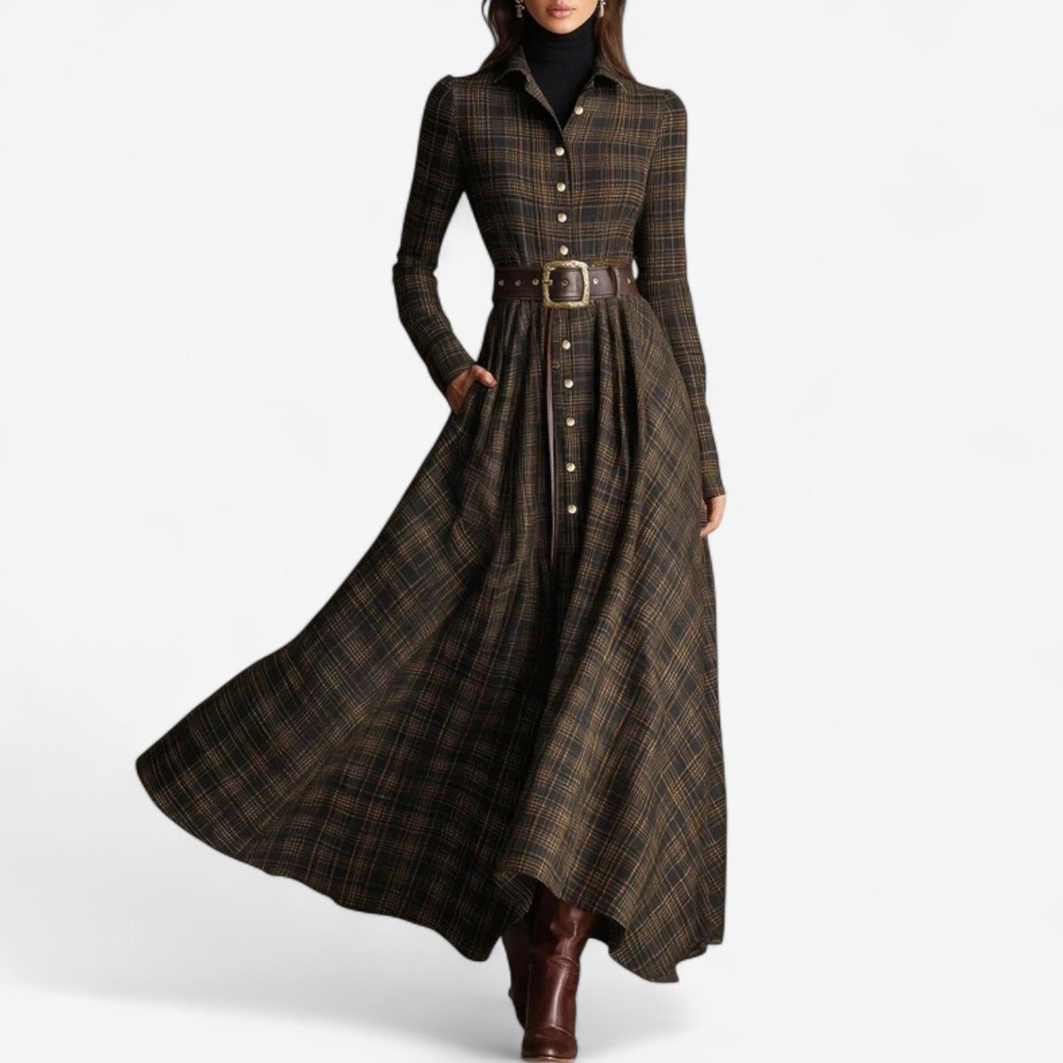Classic Long Sleeve Maxi Dress - OutfitLondon