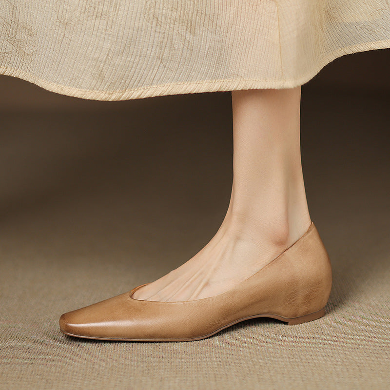 Real Leather Ballet Shoes