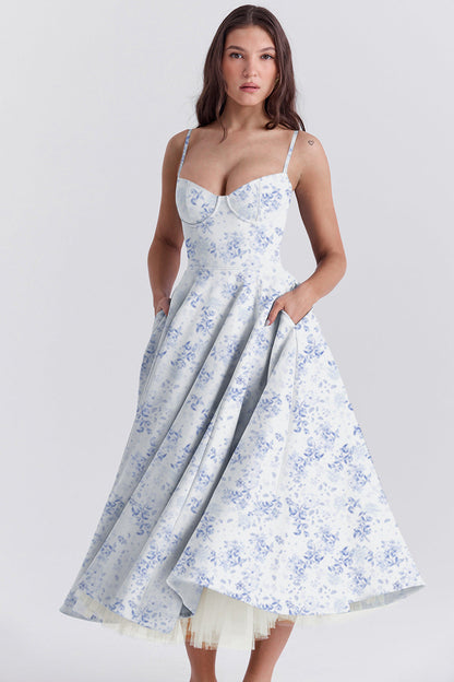 Elegant Cold Shoulder Floor Length Evening Dress