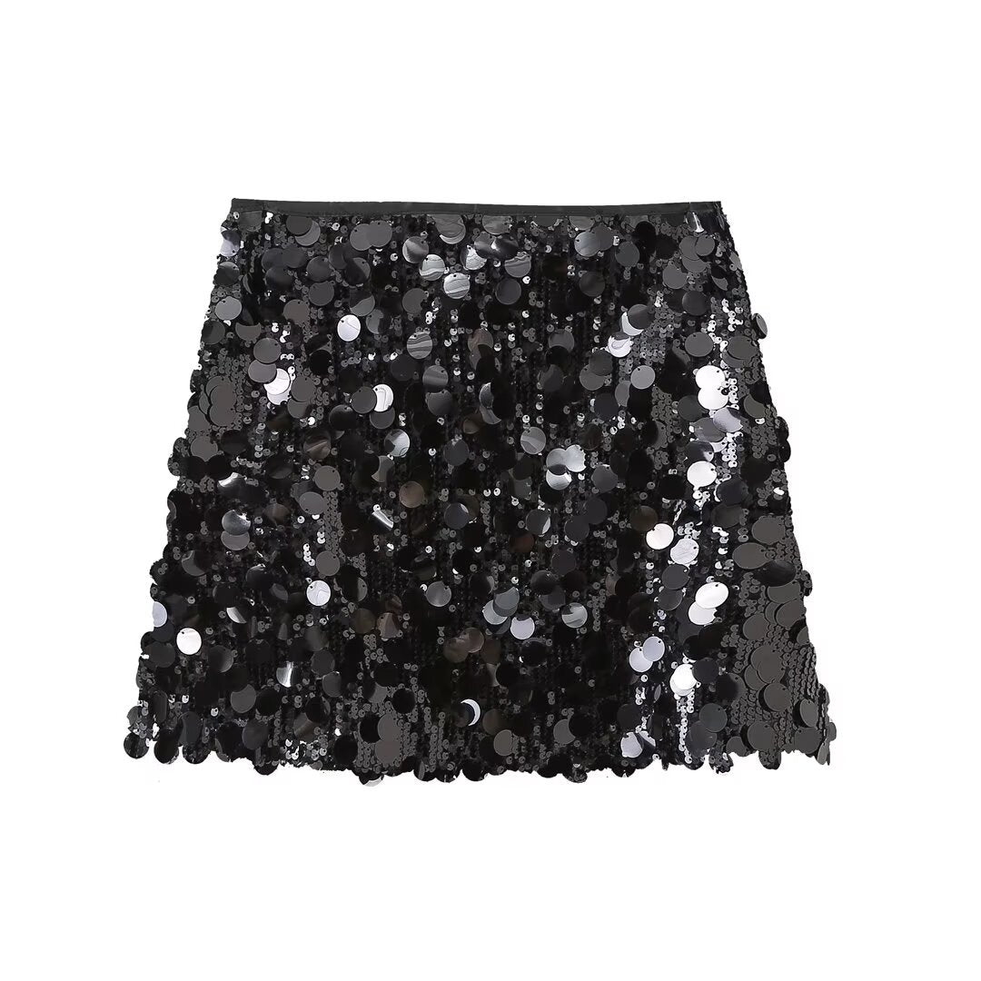 Glittering Party Sequin Mini Skirt