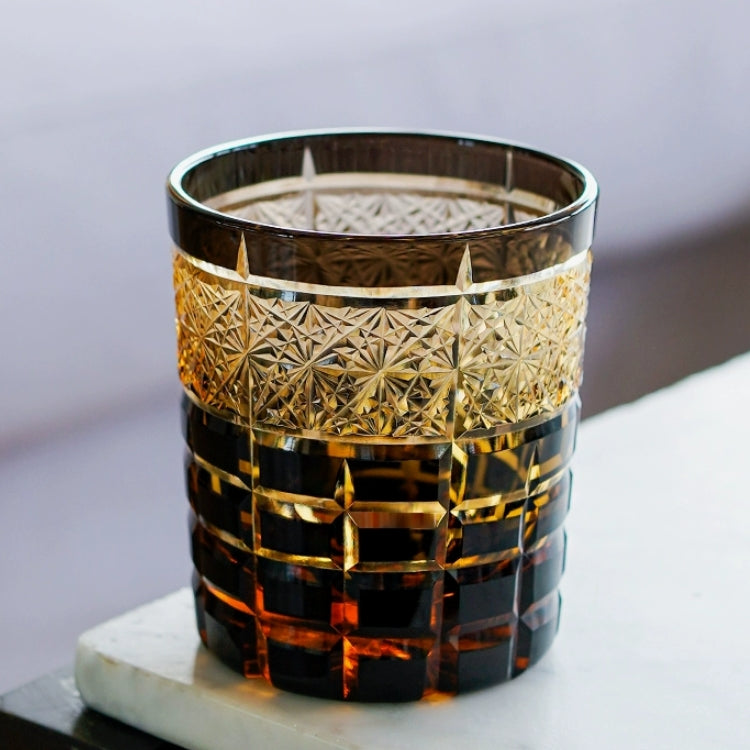 Premium Lead Crystal Whiskey Glass Set in Wood Box