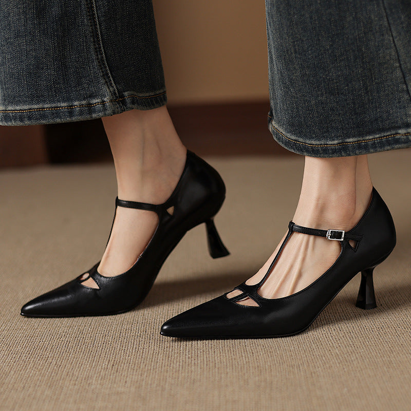 Authentic Real Leather High Heels