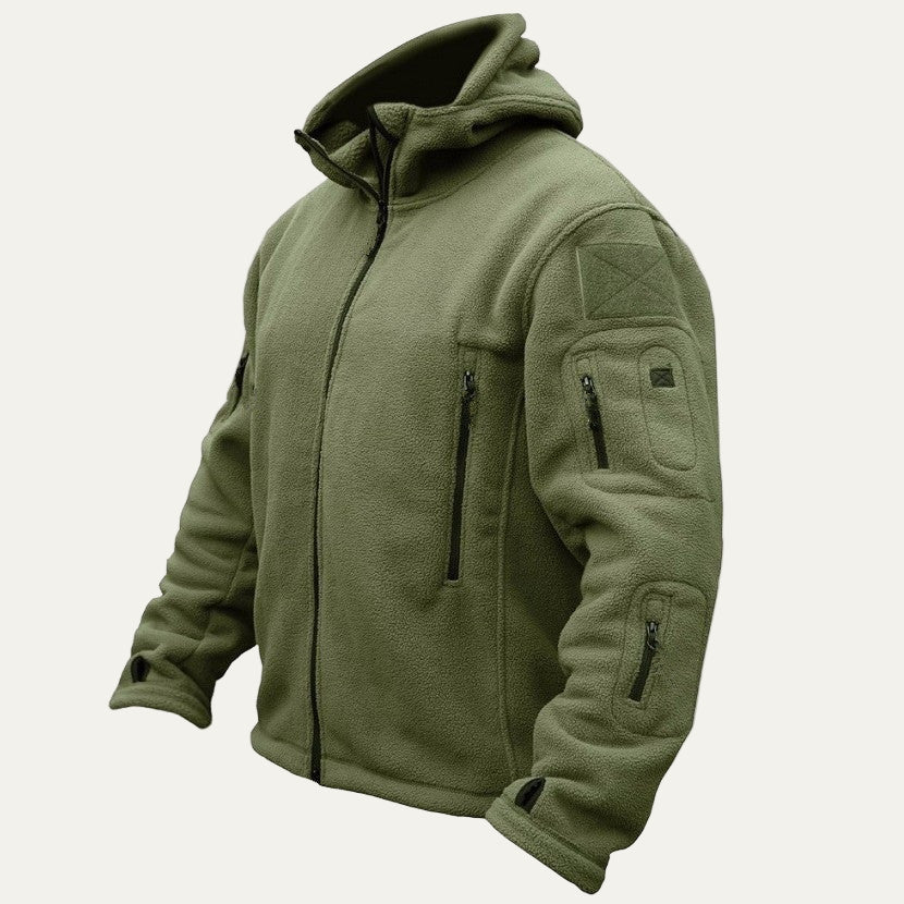 Men's Warm Waterproof Hoodie Fleece Jacket