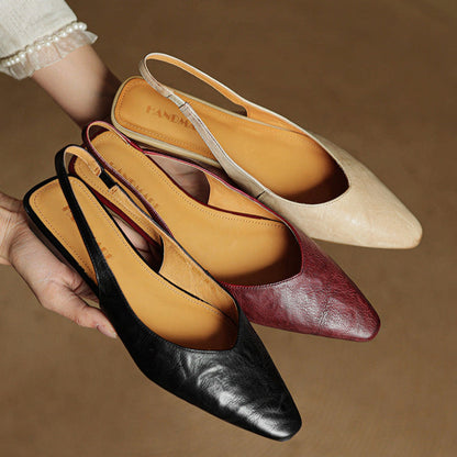 Authentic Leather Mule Shoes