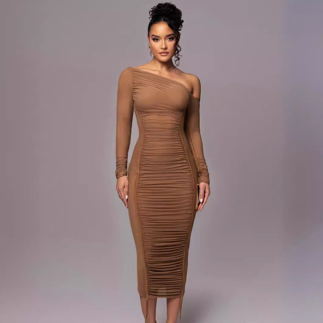 Fashionable Fit Bodycon Dress with Long Sleeves