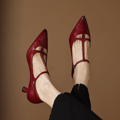 Authentic Real Leather High Heels