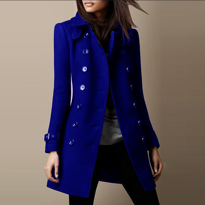 Classic Tweed Coat for Ladies with Buttons