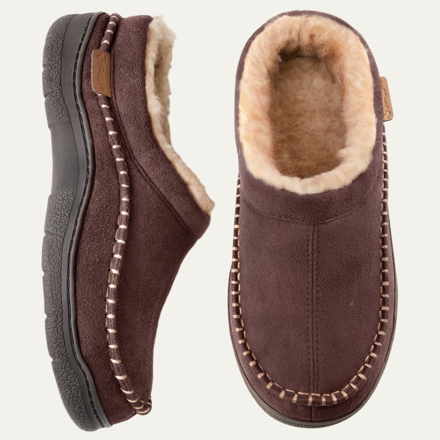 Men's Soft Leather Indoor Moccasin Slippers