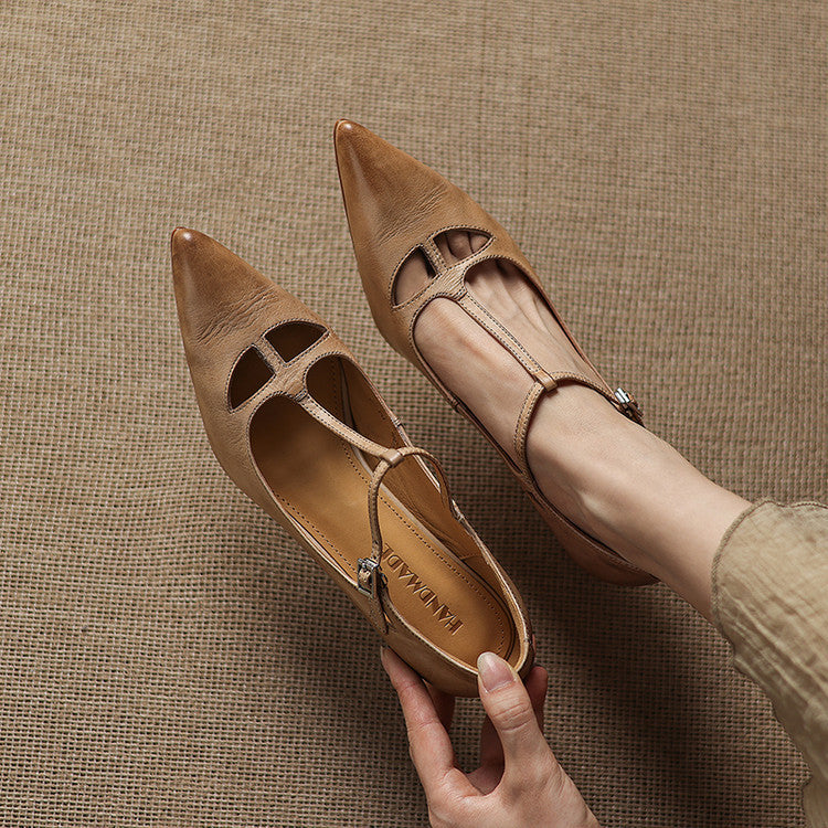 Authentic Real Leather High Heels