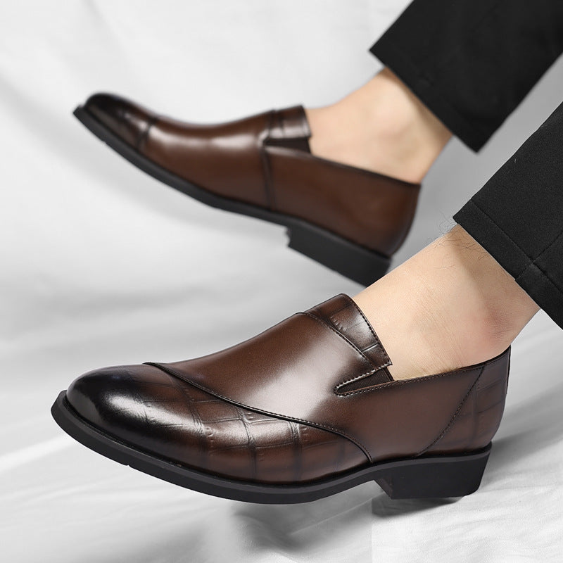 Sparkling Leather Slip On Shoes