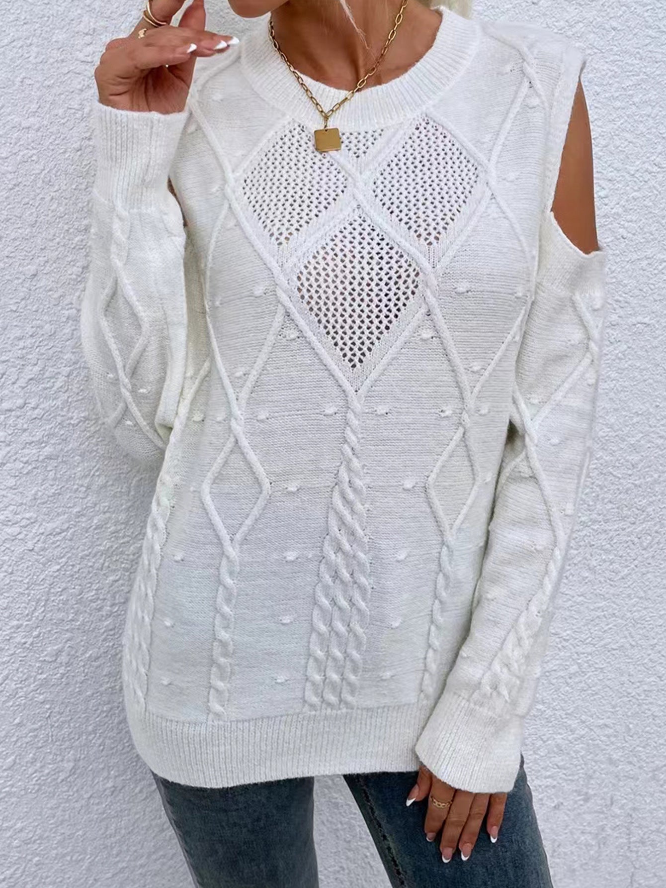 Cozy Large Crew Neck Women's Sweater