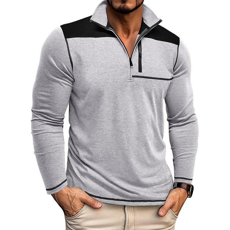 Comfortable Fitted Crew Neck Knit Sweater Shirt