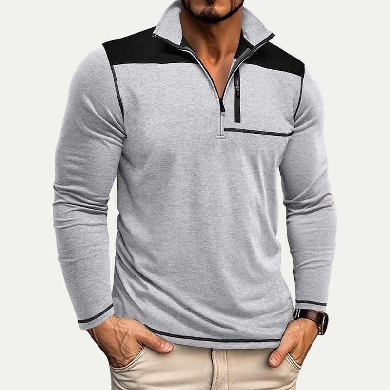 Men's Fitted Zip Up Sweater