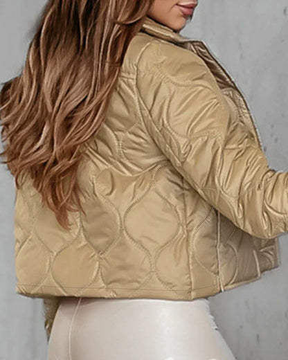 Slim Fit Quilted Coat for Women