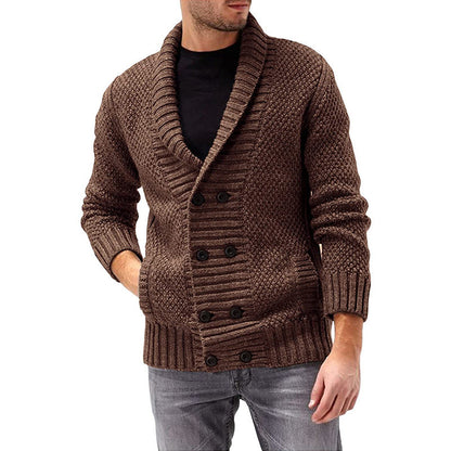 Classic Two Button Front Knit Cardigan