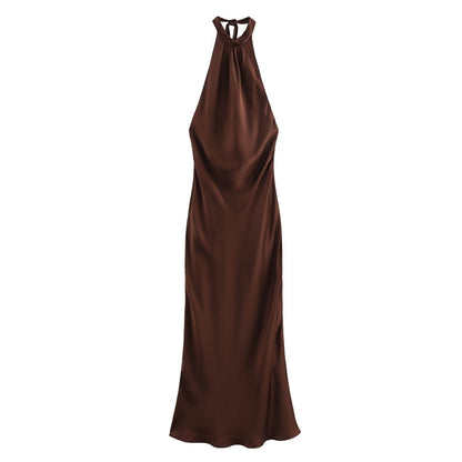 Luxurious Soft Midi Evening Dress for Women