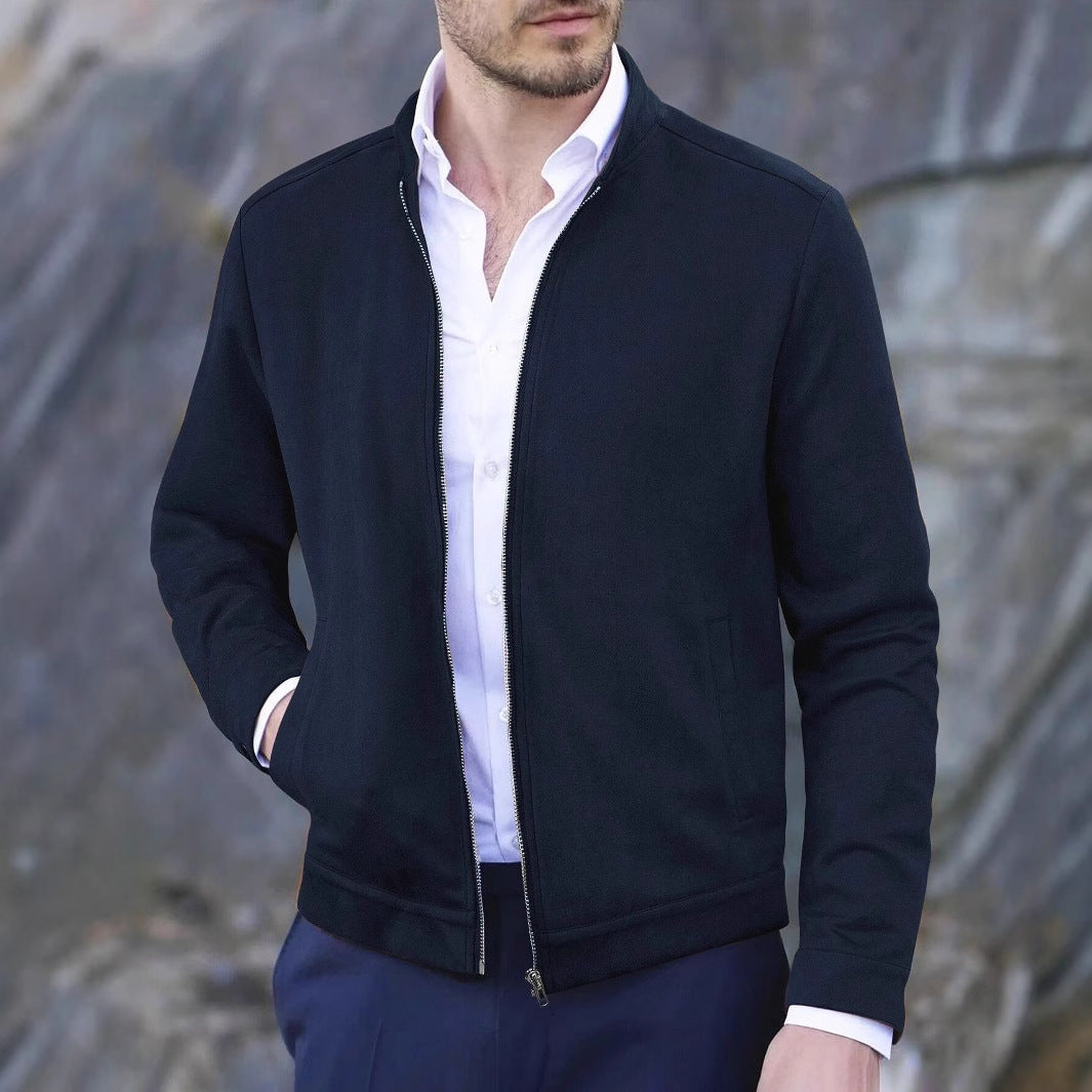 Warm Fleece Jacket with High Collar
