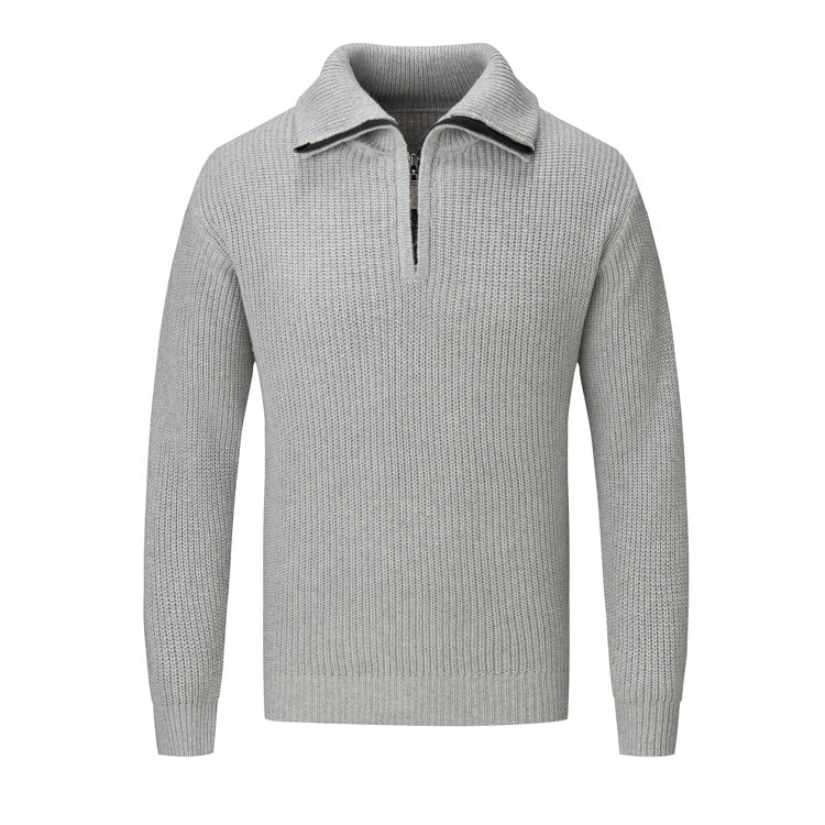 Warm Cable Knit Half Zip Sweater