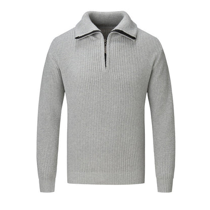 Warm Cable Knit Half Zip Sweater