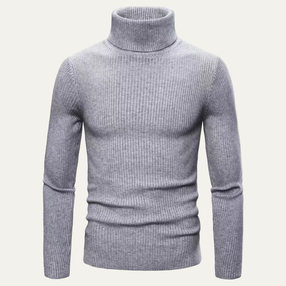 Men's Fit Ribbed Turtleneck Jumper Sweater